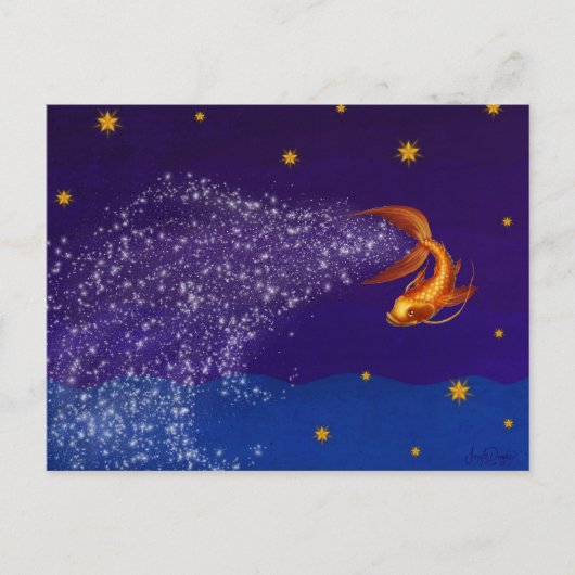 A Koi Among the Stars - carte postale (Devant)