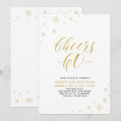 À la 60 | Or  Moderne Invitation pour 60e annivers (Devant / Derrière)