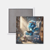 À la bibliothèque - Blue Dragon Magnet (Recto/Verso)