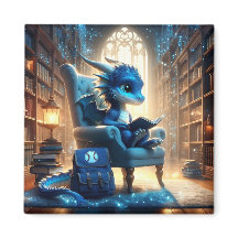 À la bibliothèque - Blue Dragon Magnet