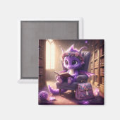 À la bibliothèque - Purple Dragon Magnet (Recto/Verso)