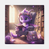 À la bibliothèque - Purple Dragon Magnet (Devant)