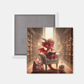 À la bibliothèque - Red Dragon Magnet (Recto/Verso)