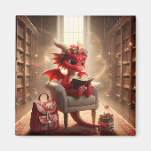 À la bibliothèque - Red Dragon Magnet (Devant)