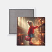 À la bibliothèque - Red Magnet (Recto/Verso)