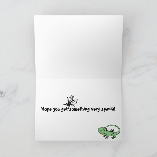 À la carte d'anniversaire d'iguane (Intérieur)