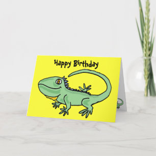 À la carte d'anniversaire d'iguane