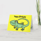 À la carte d'anniversaire d'iguane (Devant)
