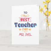 À la carte de jour du meilleur enseignant (Fleur jaune)