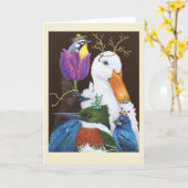 À la carte de voeux de Gala (Fleur jaune)