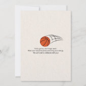 À La Cour Basketball Anniversaire Invitation (Dos)