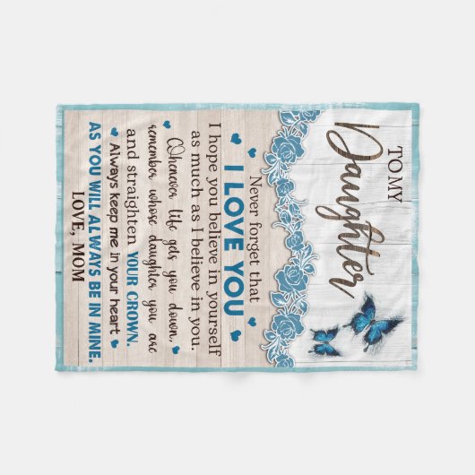 À la couverture de ma fille, nom personnalisé (Devant (Horizontal))