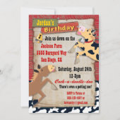 À la ferme Invitations de fête d'anniversaire (Devant)