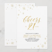 À la fête pour 21 ans | Invitation d'anniversaire (Devant / Derrière)