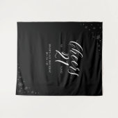 À la fête pour 21 ans | Tapisserie de fête d'anniv (Devant (Horizontal))