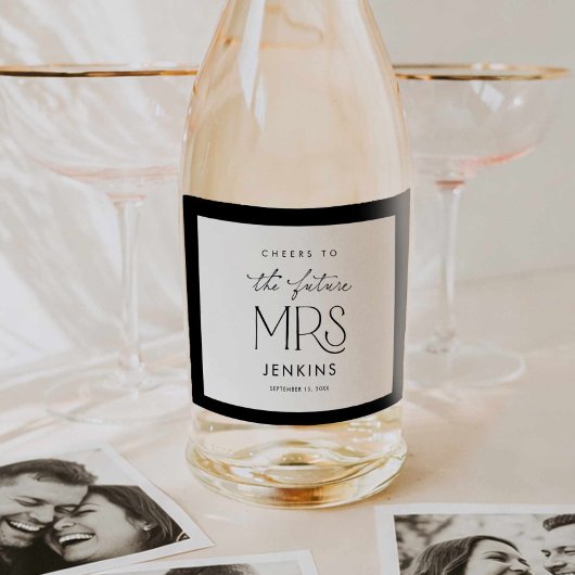À la future Mme Étiquette de vin pour la soirée d'