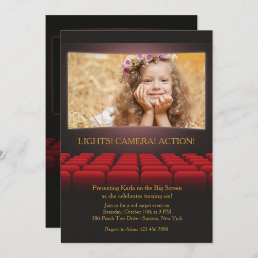 À la grande invitation de photo d'écran (Devant / Derrière)