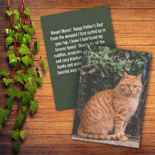 À la meilleure carte personnalisée de papa de chat