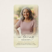 À la mémoire affectueuse Prière de Sainte Marie de (Dos)