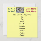 À la mer, à la plage ! Invitations ! Fossiles côti (Dos)