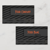 À la mode moderne de rayures grises noires - carte (Devant / Derrière)