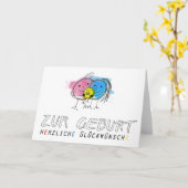 A la naissance : Carte de voeux de la famille des (Fleur jaune)