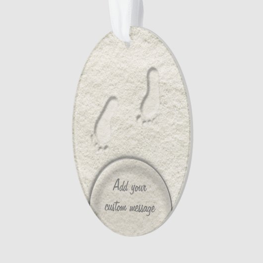 À la plage - empreintes de sable (devant)