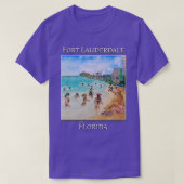 À la plage Fort Lauderdale Floride TShirt (Design devant)