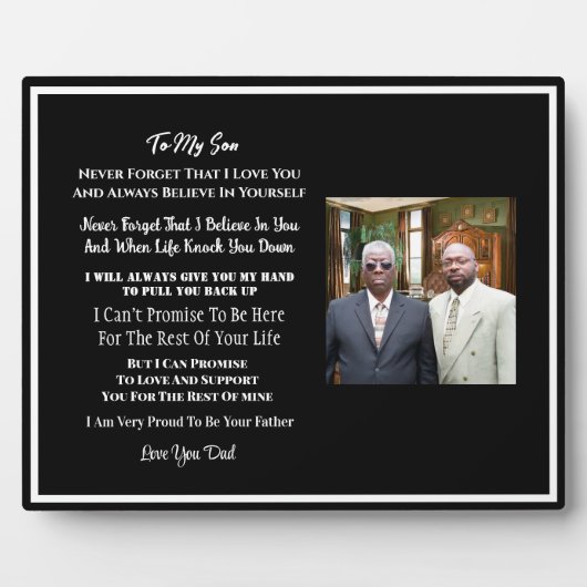 À la plaque de mon fils (Devant)