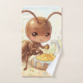 À la recherche de l'or des fleurs.2 (Serviette à main)