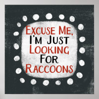 A La Recherche De Raccoons Poster Wall Art