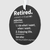 à la retraite. définition drôle de retraite (devant)