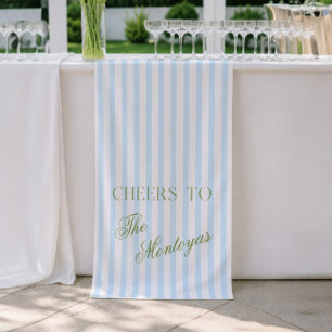 À la salve Bannière de mariage vert sauge et bleu