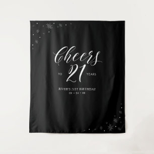 À la santé de 21 ans Tapisserie de fête d'annive