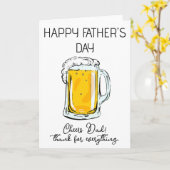 À la santé papa ! Merci pour tout Carte de la fête (Fleur jaune)