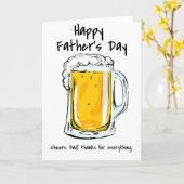 À la santé papa ! Merci pour tout Carte de la fête (Fleur jaune)