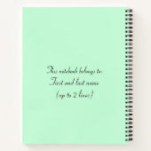 A La Seconde draait Mint Green en Black Notitieboek (Achterkant)