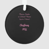 A La Seconde draait zwart en roze rond Ornament (achterkant)