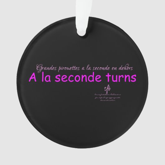 A La Seconde draait zwart en roze rond Ornament (voorkant)