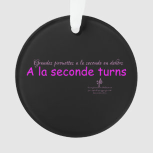 A La Seconde tourne noir et rose rond