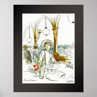 A la Tour Eiffel ~ Eiffel Tower ~ Pierre Vidal Poster