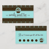 À la turquoise 311 de bonbon carte perforée (Devant / Derrière)