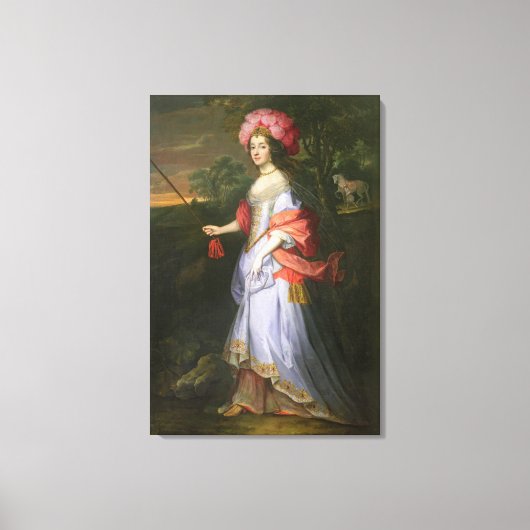 A Lady in Masquerade Costume, c.1679 Canvas Afdruk (Voorkant)