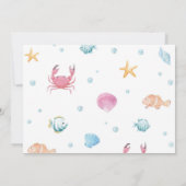 À L'Anniversaire De La Mer Carte de remerciements  (Dos)