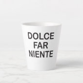 A latte mug with lettering latte mok (Voorkant)