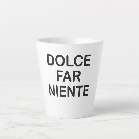 A latte mug with lettering latte mok (Voorkant)