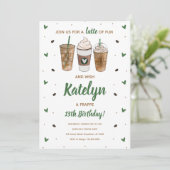A Latte of Fun Birthday Invitation (Debout devant)