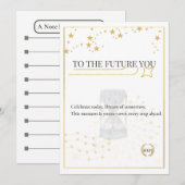 À l'avenir vous - Elégante carte de diplôme (Devant / Derrière)