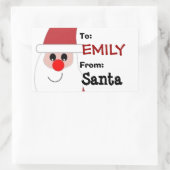 À l'enfant de PÈRE NOËL Étiquette cadeau Rouge et  (Sac)