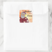 À l'enfant de PÈRE NOËL Étiquette cadeau Rouge et  (Sac)